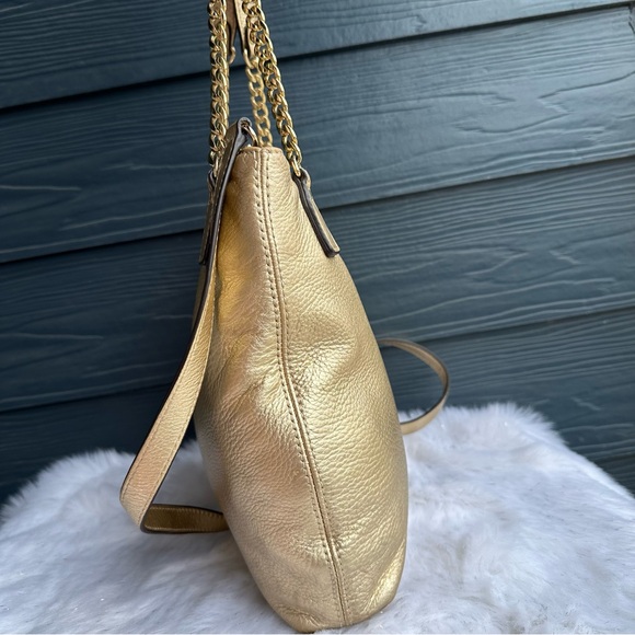 Michael Kors Gold Selma convertible Women's Satchel Bag - Picture 3 of 10